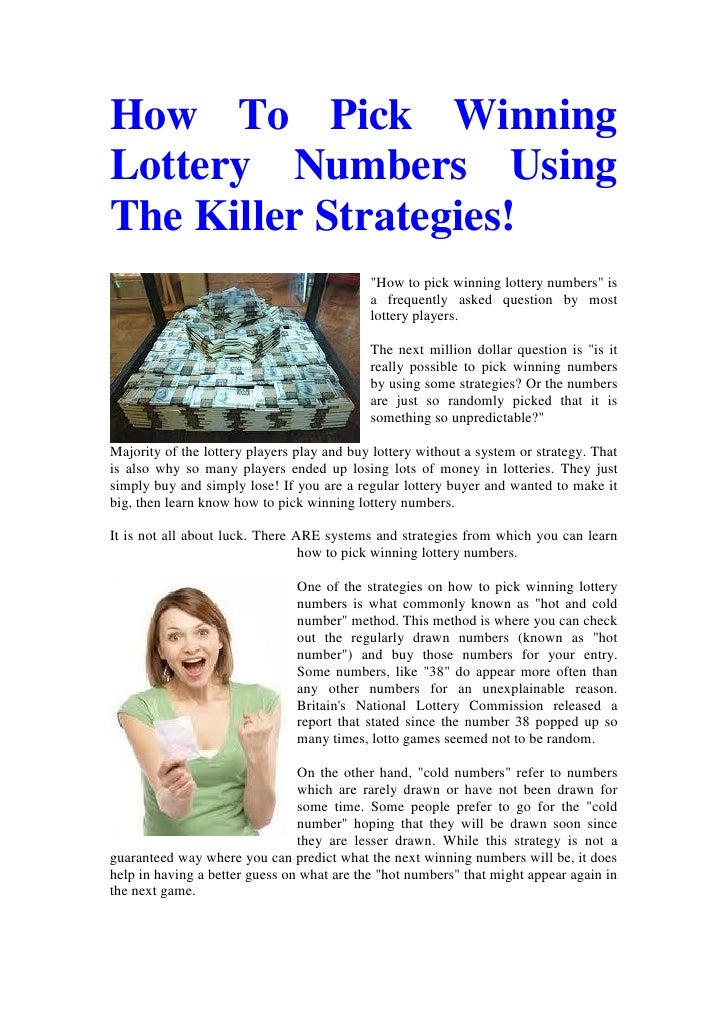 Win Lotto in 2013 (A Strategy for Picking Lucky Numbers)